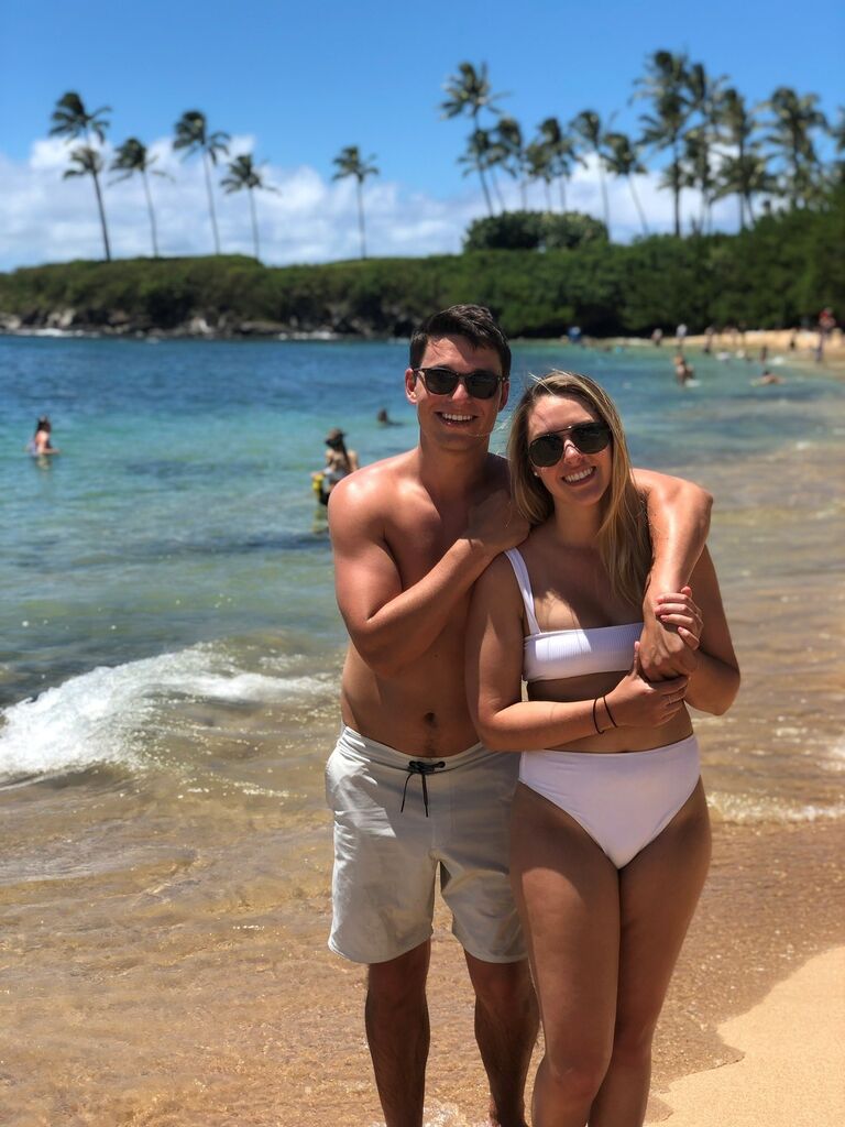 Kassi has spent every summer in Hawaii since she was born. It is her favorite place in the world – the only place where all the stress of everyday life just melts away. In 2019, Kassi brought Peter along on her family’s vacation for the first time. It was a big step. Peter was the first boyfriend to make the cut, and he did not take the invitation lightly. Before the trip, Peter put in hours at the golf range (determined not to embarrass himself in front of Pat (Kassi’s Dad)) and read an entire guidebook of Maui’s best hikes and activities. Once they arrived, Peter realized that, through all his preparation, he had missed the point entirely. For Kassi, Maui is a place to relax, read, tan, and eat yummy Leilani's fish tacos. Needless to say, Peter ditched the guidebook and quickly got with the program. This is one of Kassi & Peter’s favorite photos, which was coincidentally taken exactly two years before a very special day (foreshadowing!!).
