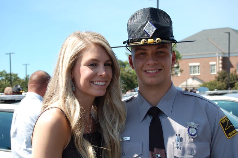 Robbie graduates from The North Carolina State Highway Patrol academy.