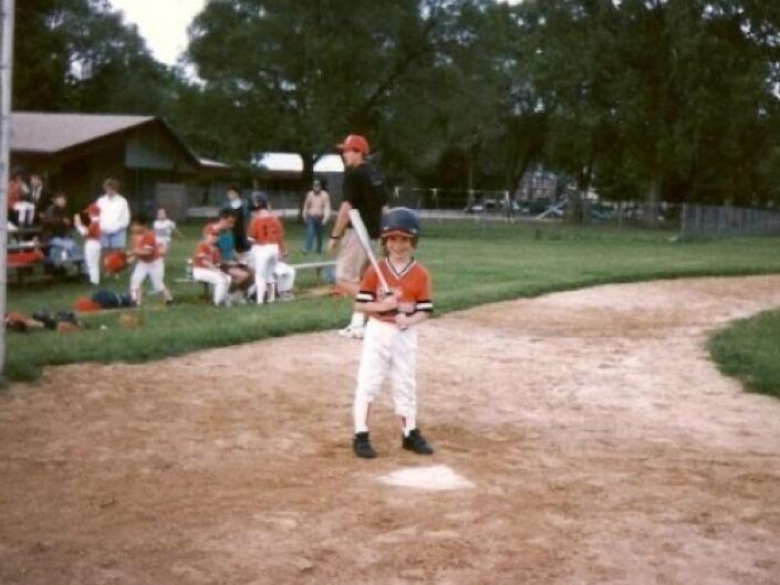 Sammy with his first love, Baseball