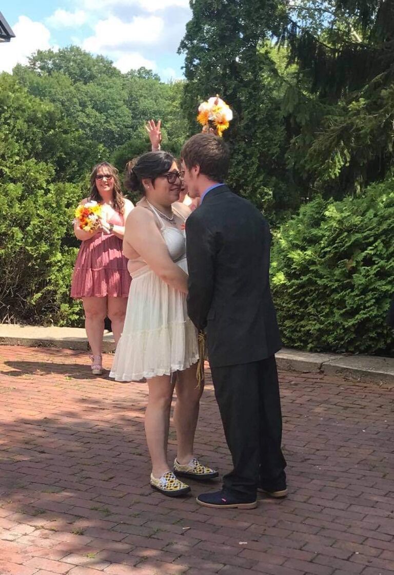We eloped due to Covid! And celebrated with grandpa Downing being the best man!