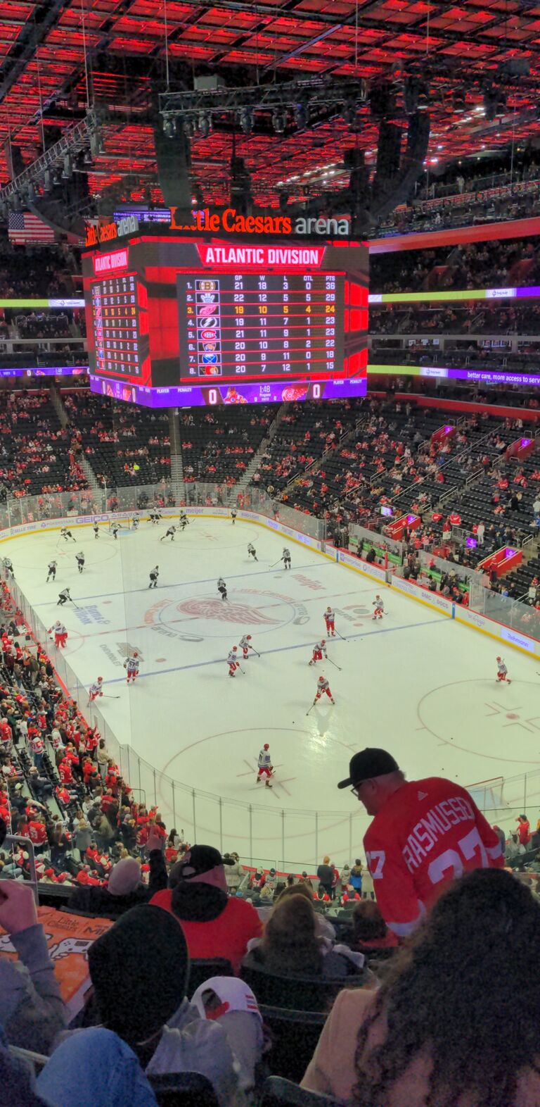 Red Wings game with Zac's Family after Thanksgiving.  Little did Emma know - Zac had something planned for when they got back to Wisconsin...