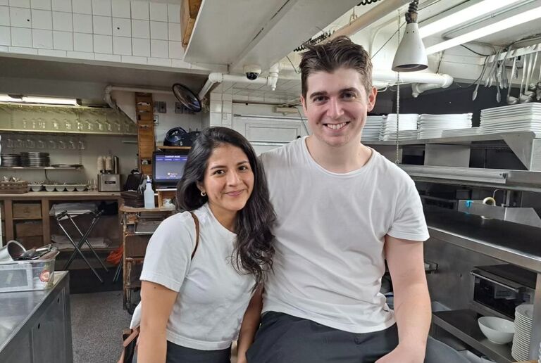 We met at The Flagstaff House restaurant on April 14, 2022. It was a Thursday, and we were assigned to work together in the Garde Manger station. I (Magi) thought Will was really handsome but I was so nervous, so I  couldn't stop talking to him. After some months, Will told me that the day he met me, he thought I was very cute and pretty, and he was nervous, too.
We think it was destiny for us to meet. I was planning on moving to California for another internship but instead I stayed on at Flagstaff House. 
Will had started in February while in culinary school and was planning on staying a few months but instead he stayed longer as well.  
We started our friendship on that day in April because of our careers but as we spent time together, we fell in more and more in love. 
