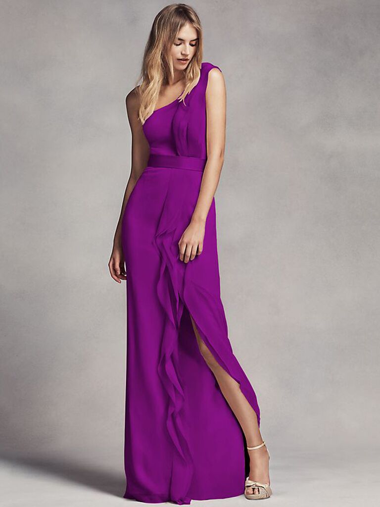 purple color bridesmaid dresses