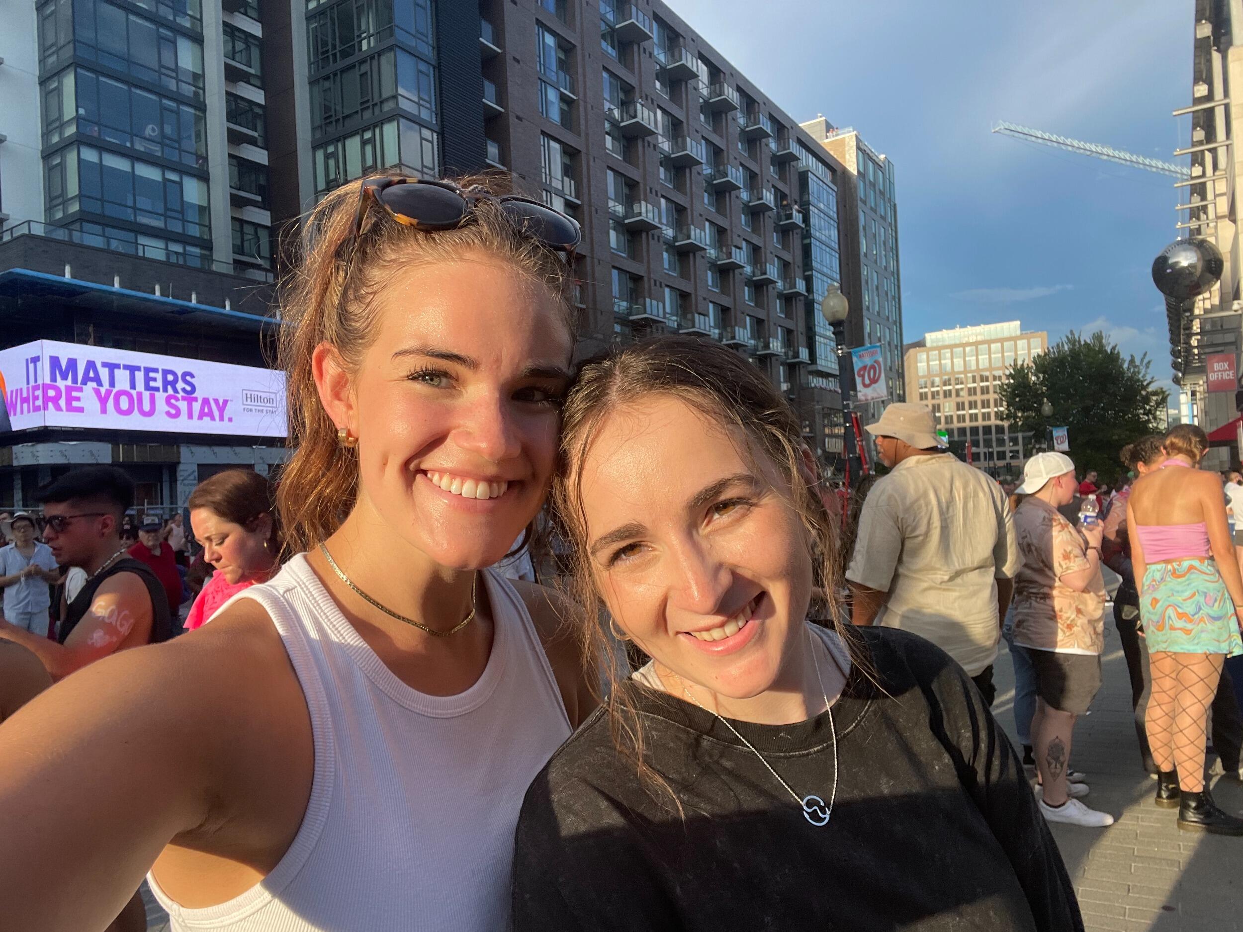 Julia visited Emily while she was interning in DC - some highlights included seeing Lady Gaga's Chromatica Ball, taking the train to NYC to see Funny Girl on Broadway, and exploring DC together.