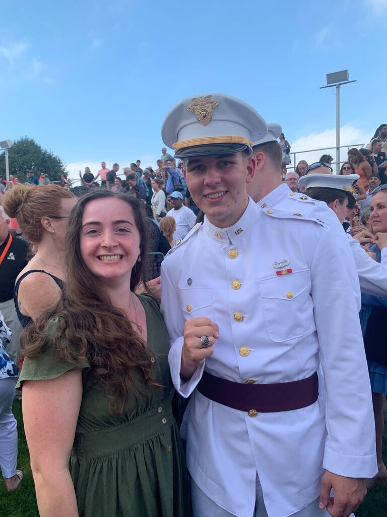 Ringing in Sebastien's firstie year was the long-awaited ring weekend at West Point! Both of us were super pumped for Sebastien to receive his class ring. Little did Meghan know that Sebastien and his parents were planning for Meghan to receive a ring of her own...
