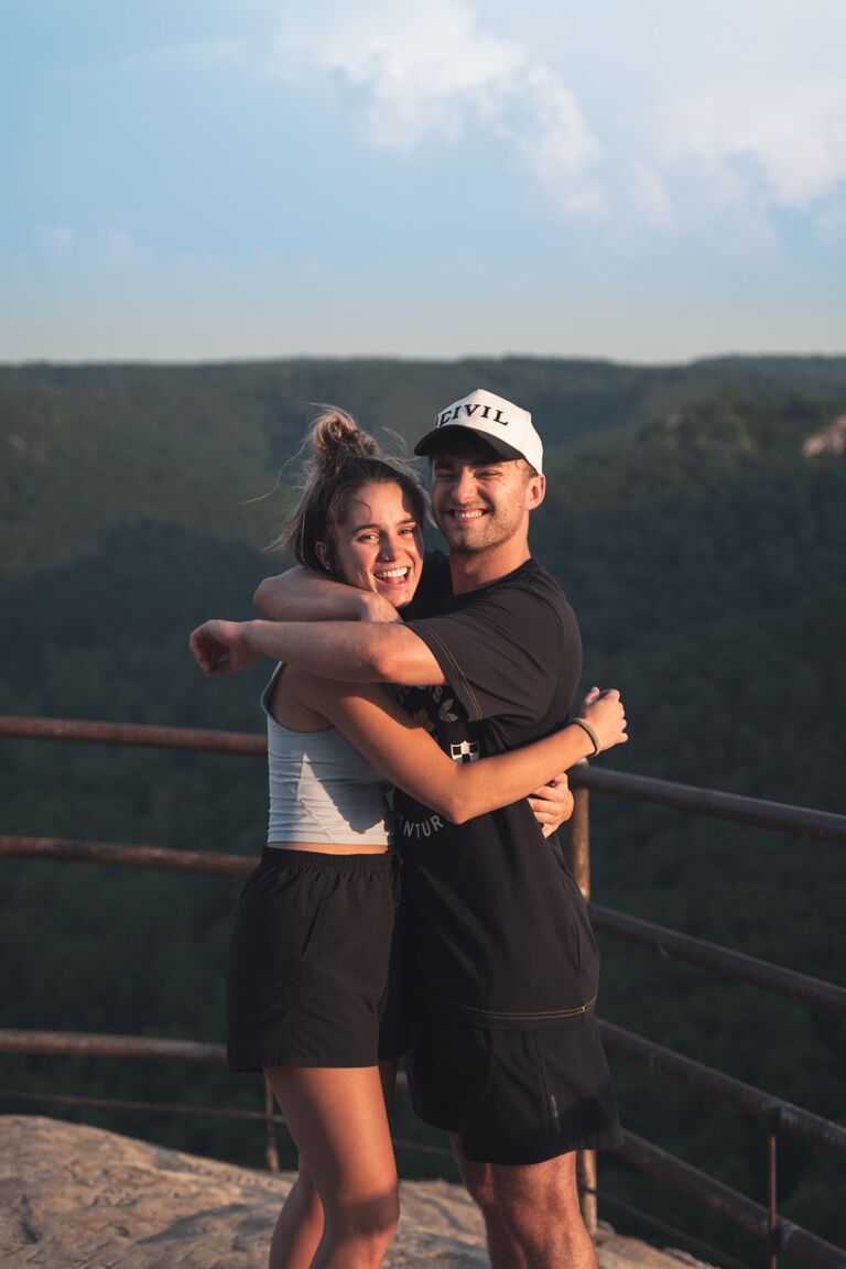 Renee's first time camping, ever! We went to Red River Gorge for the weekend with a group of friends and slept in Enos for the night.