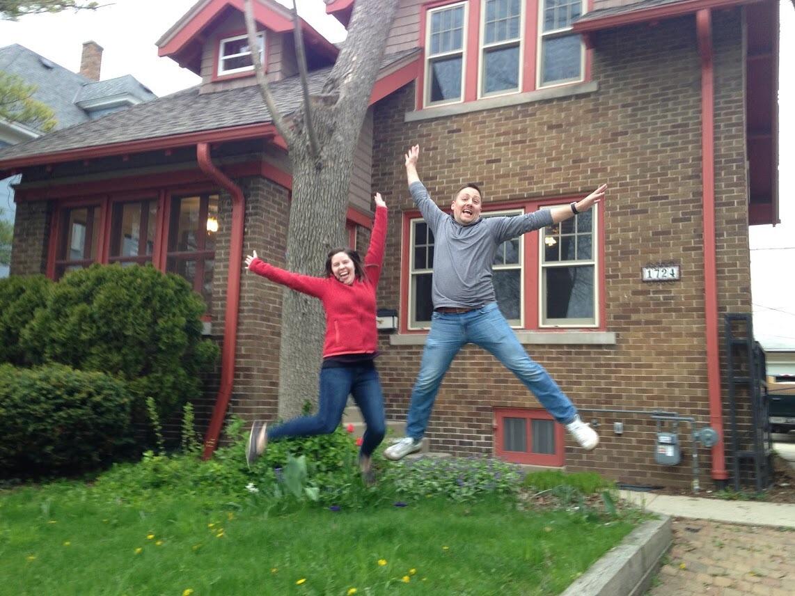We bought our first house together on the east side of Milwaukee. While living here for 3.5 years, we learned a lot about what we do and don’t like in a house. We accomplished some major house renovations while living at this house, including a full kitchen and full bath remodel.  We created many memories in this house, including weekends with nephews, hosting Katiri's bachelorette party here, countless backyard campfires with friends and endless weekends doing house projects with the help of both our families. While perhaps not fondly memorable, we also experienced several bizarre moments in this house while living next to a Little Caesar's and had several unsavory encounters with skunks, decaying squirrels in the attic and the discovery of a raccoon latrine on our garage.