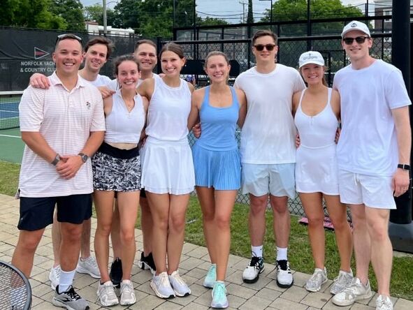 Connor and Alex team up at the pickleball tournament hosted by Haley and Will prior to their wedding. 