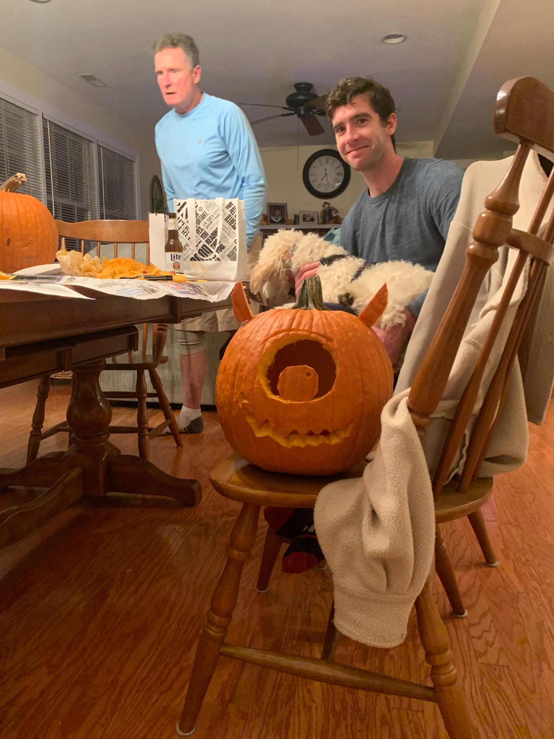 Our winning pumpkin -- Mike Wyzowski!