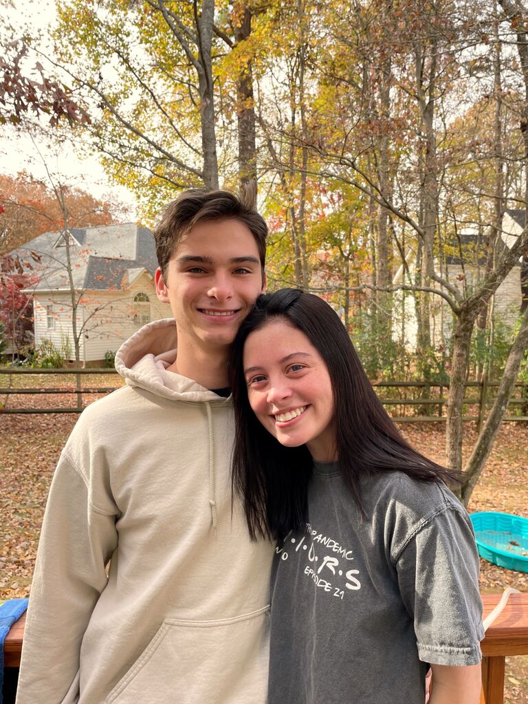 Delaney coming home for Thanksgiving while they were long distance!