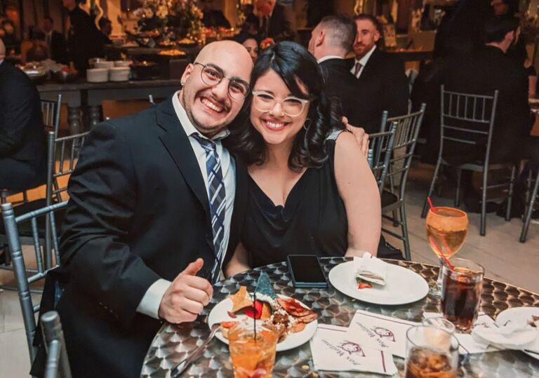 At Matt's cousin's wedding looking normal!