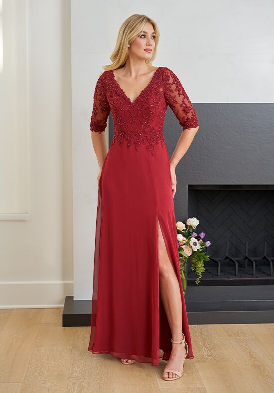 Red mother of store the bride dress