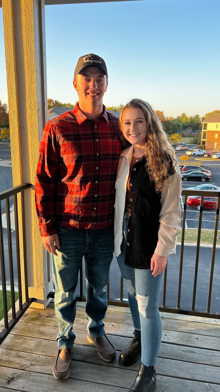 Soon after graduating, Caitlin moved to Indianapolis to be with Nick as he continued his career in the NHRA and she started her first job post-graduation.