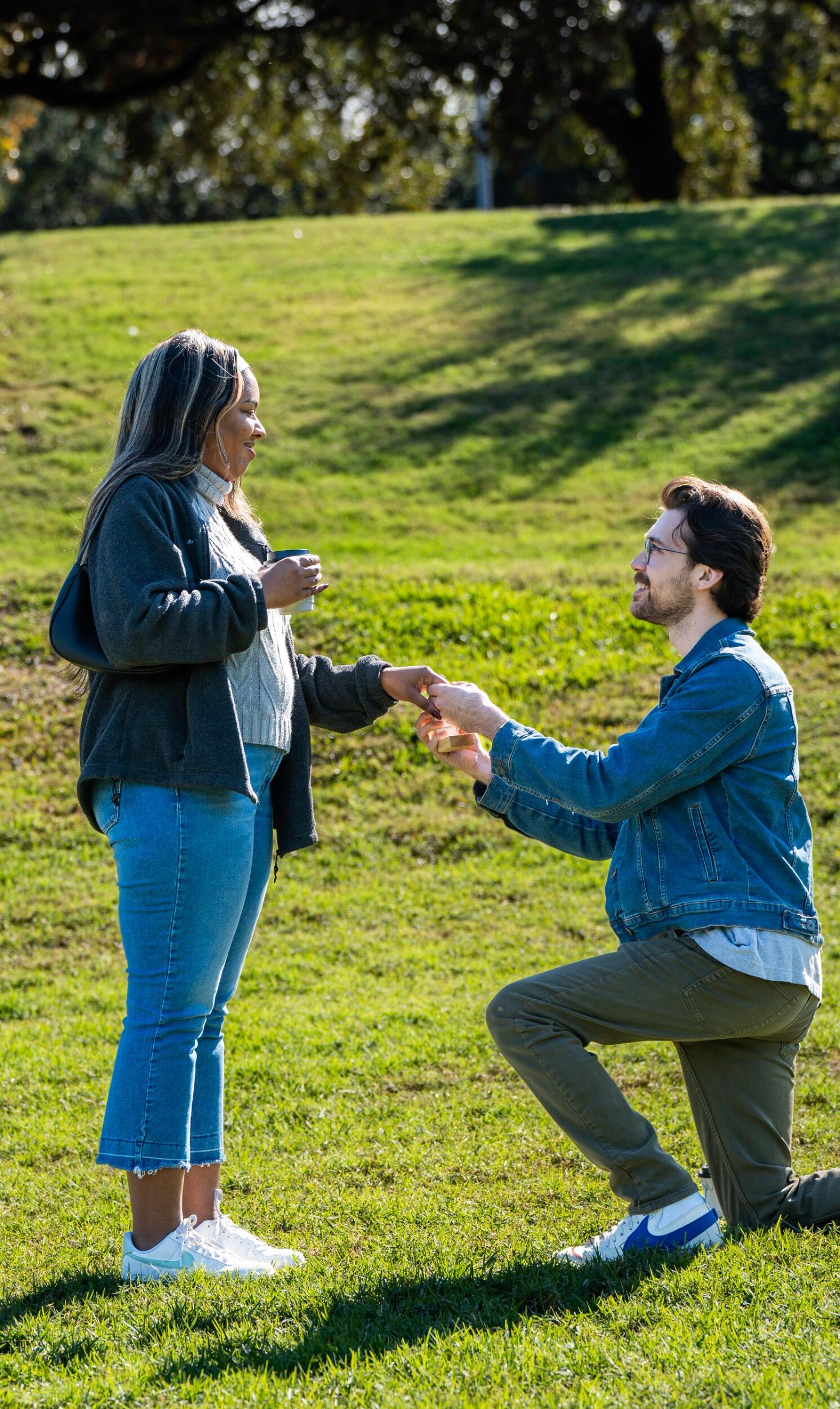 Sam pops the questions! She said yes, obvi