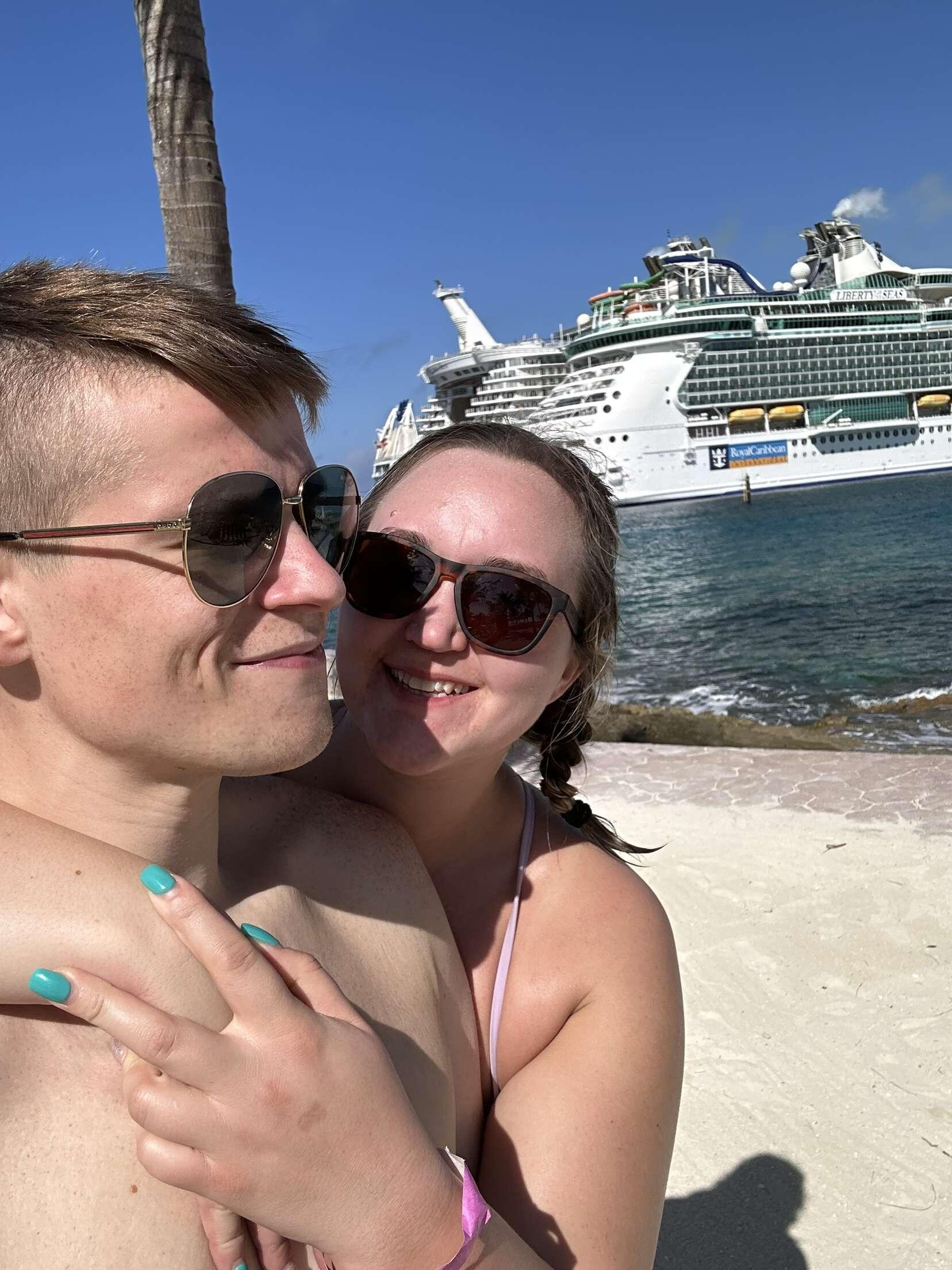 Emily's Christmas present from Kevin was this 4 day cruise in January.