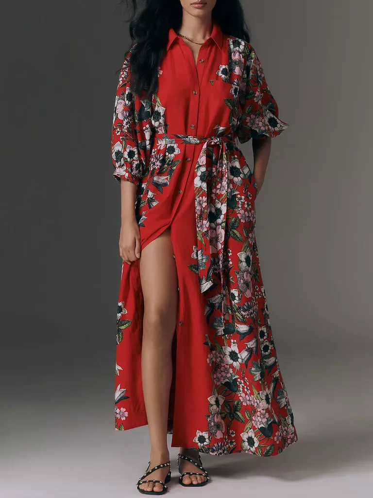 Maeve linen shirt beach wedding guest dress for mother of the bride