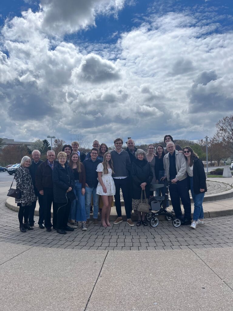 Brunch with both of our families-- the first time both families all got together.