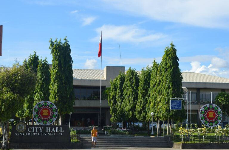 -San Carlos City Registrar-

From Cebu, travel to San carlos and submit all need documents to City office. Wait for 111 days before you can get the marriage license