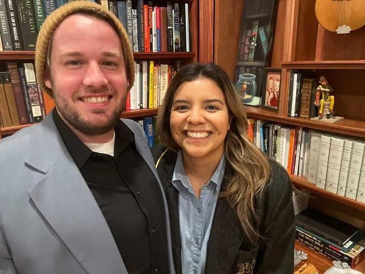 Thrifting date. We chose each other's outfits with a limit of $15. Denise met some of Zed's closest friends. 