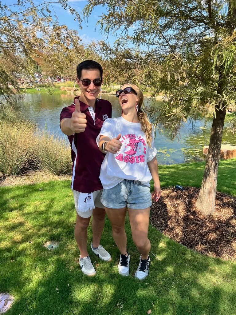Adam's official induction into the cult. GIG 'EM!

- Ryann 