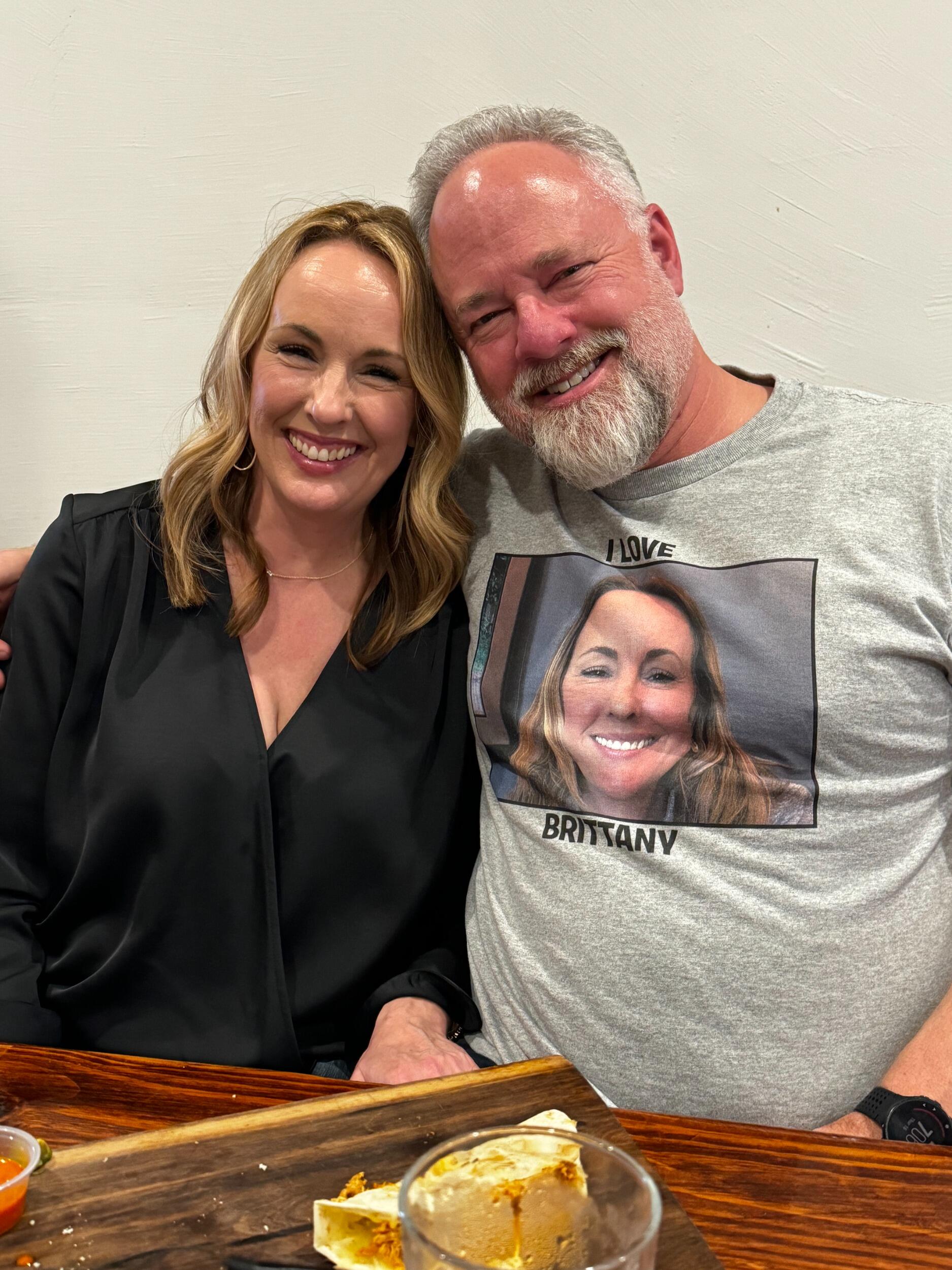 My 50th birthday, Dave planned a surprise party and had a special shirt made for the occasion. 