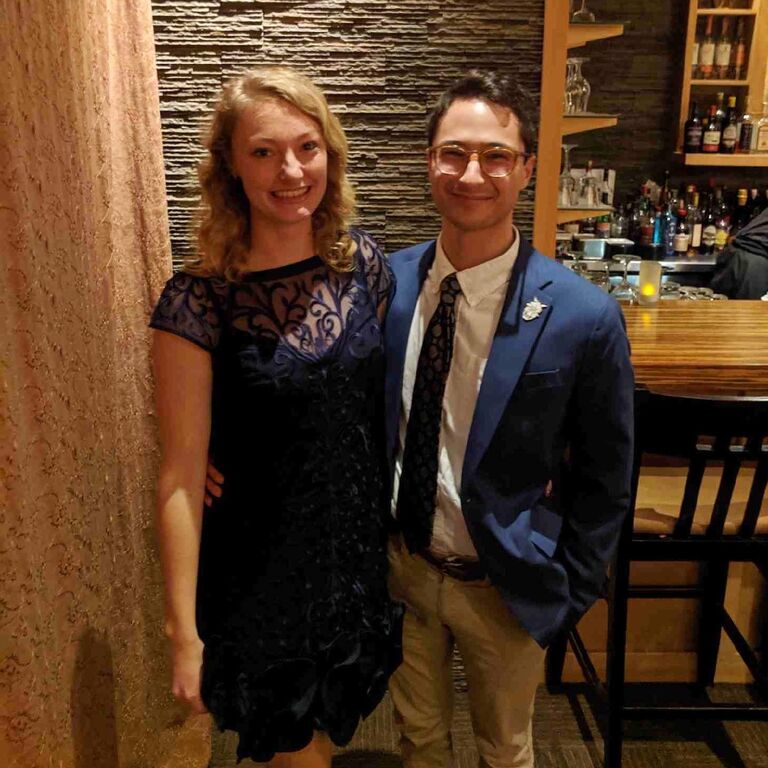 Ella and Adam celebrating their 6 month anniversary, just two months after Adam had moved from Berkeley to Ann Arbor