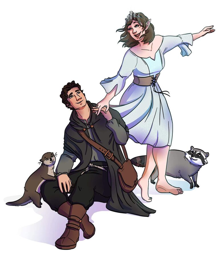 We found as many opportunities as we could to show how much we loved each other. For Christmas 2019, AG commissioned this piece for us based on a story Justin wrote for her.