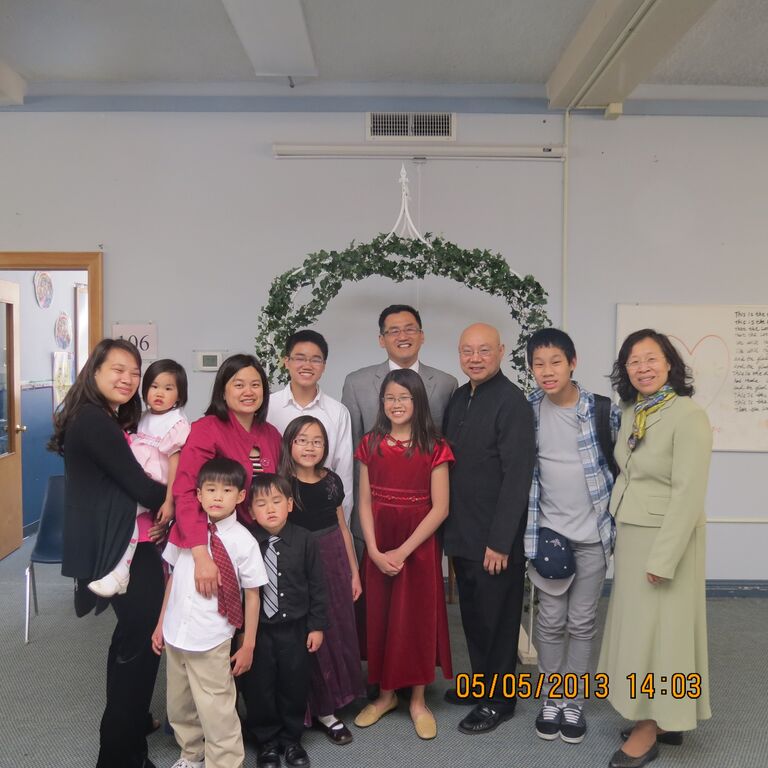 Jeddi and family visiting Milwaukee for Abby's dad's ordination at church.