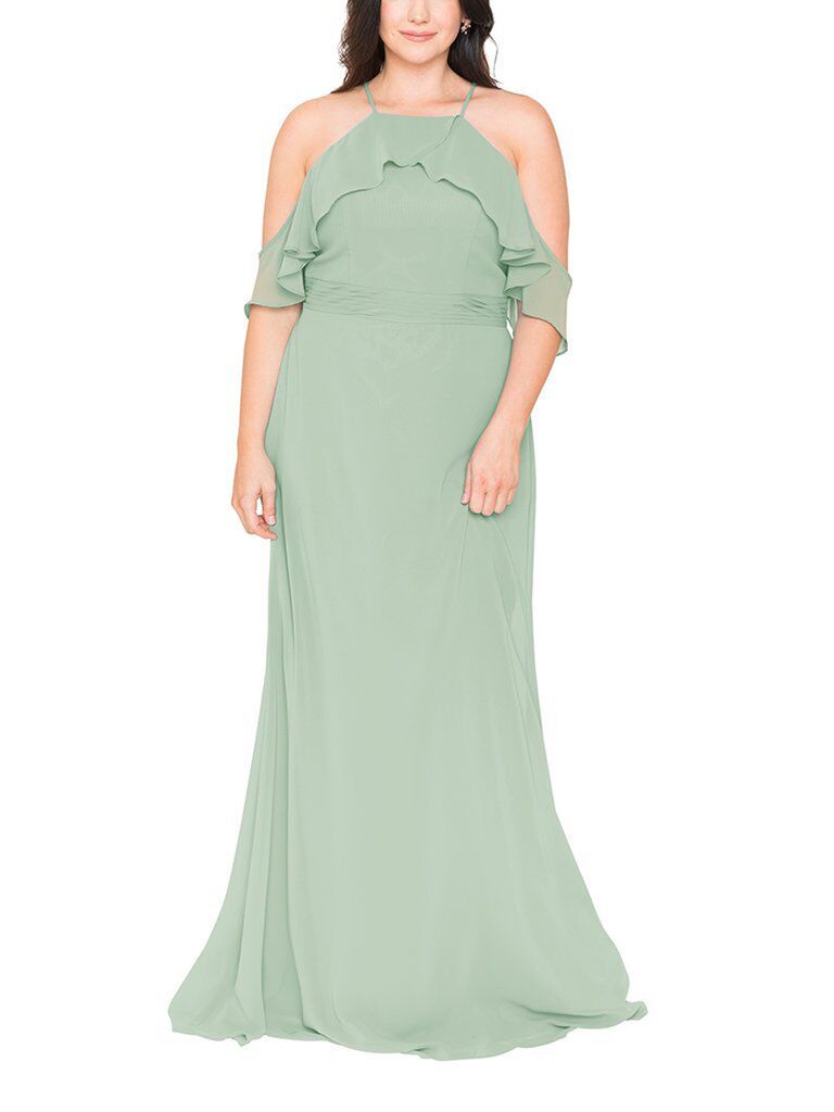sage green plus size bridesmaid dresses