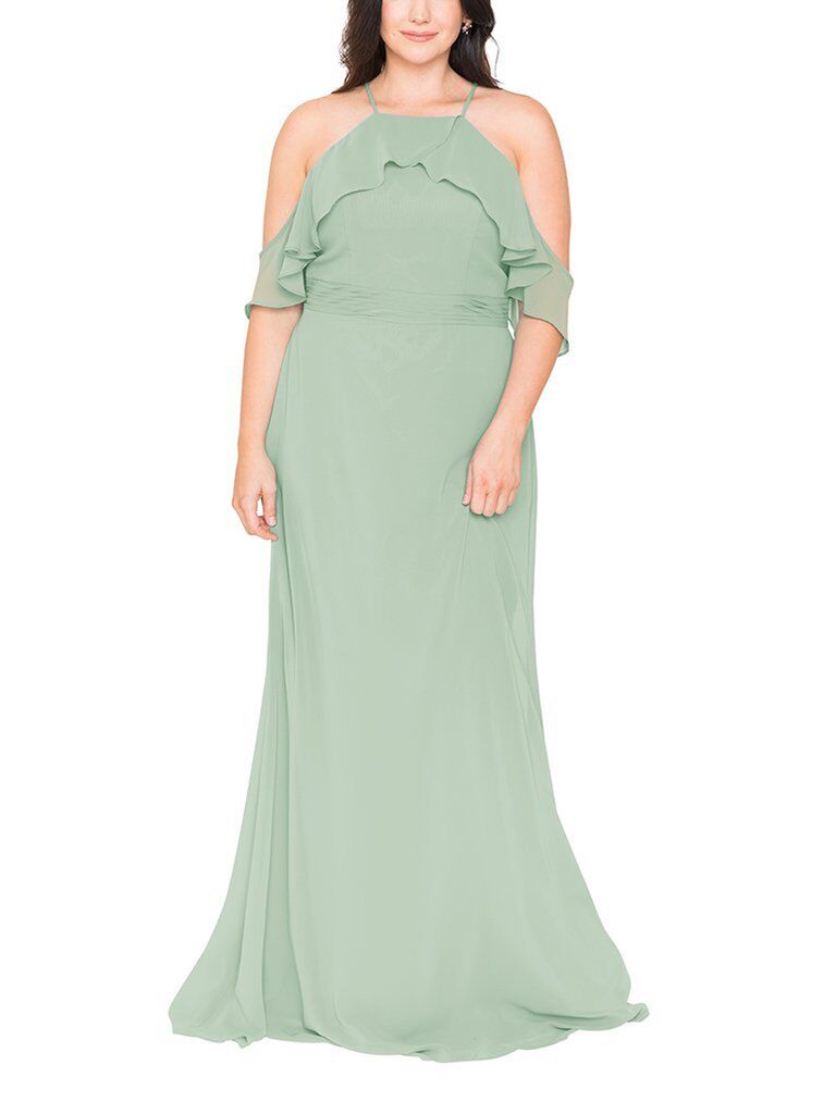 dark green plus size bridesmaid dresses