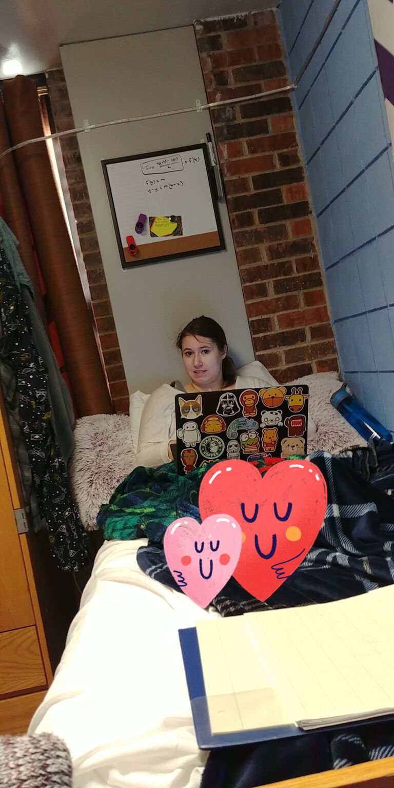 Studying together in Blumberg Hall
