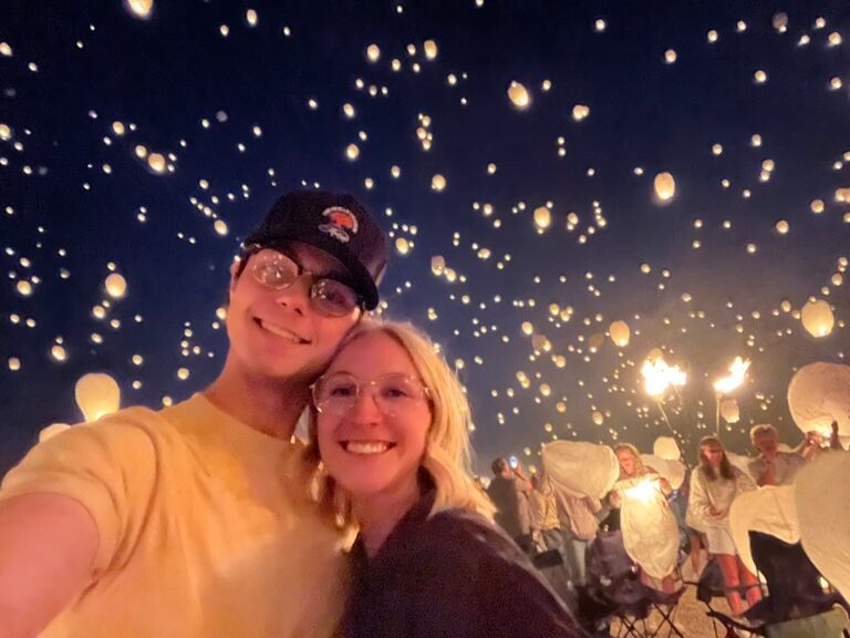 Brayden surprised Elli with tickets to the Lantern Festival, which was one of her dreams to see.