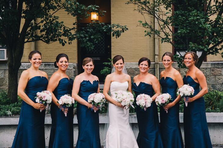 light navy blue bridesmaid dresses