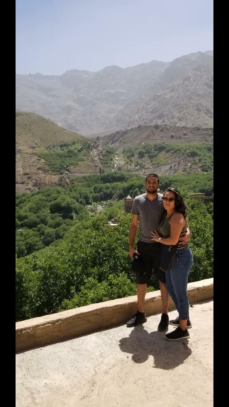 First trip as a couple- went to a friends wedding in Morocco and made a full Euro-trip out of it...Next came Italy, Germany, Spain, Portugal. 