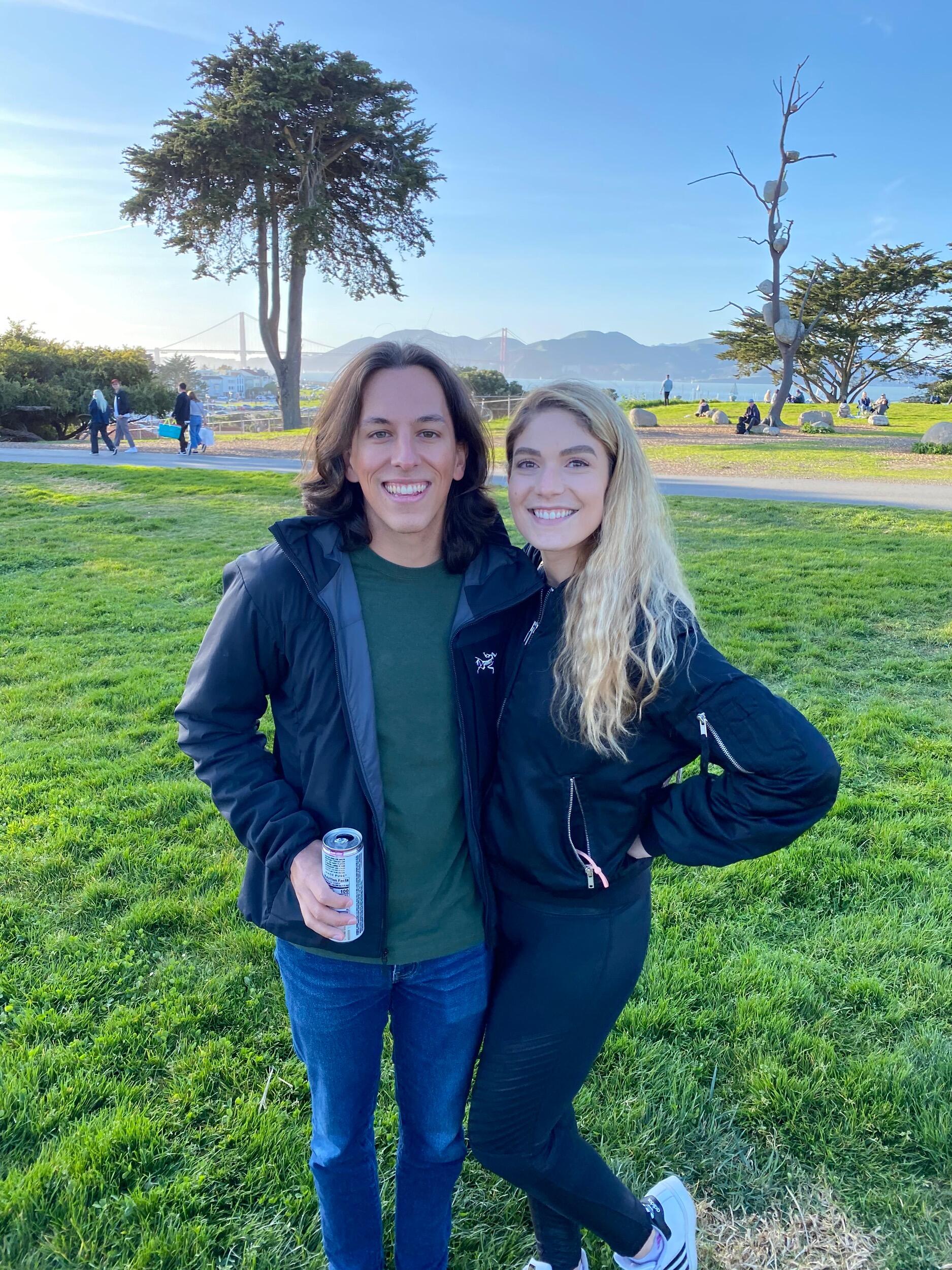And we're back! In the Bay! Visiting friends! Long hair, don't care.