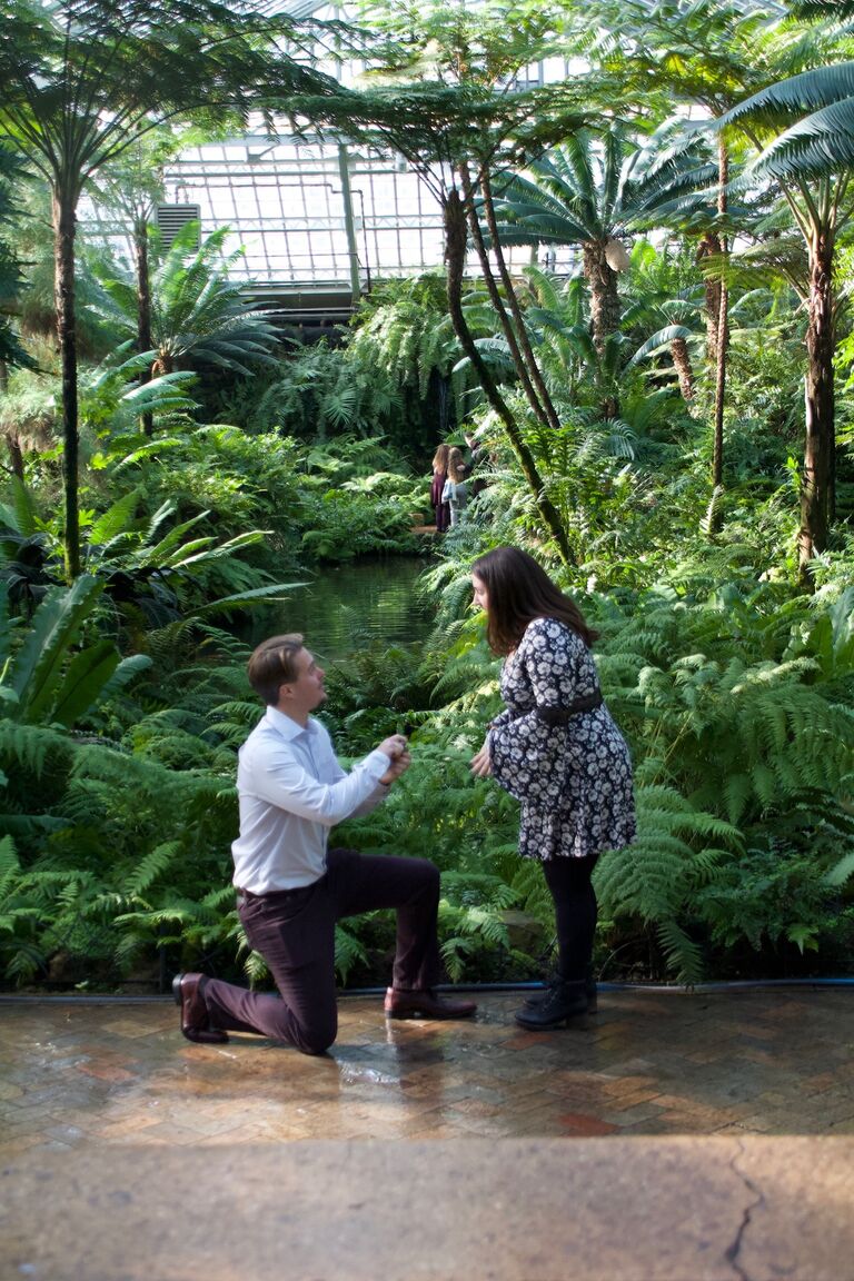 Chris proposed to Jenn on the coldest day in January when it was -31 degrees.