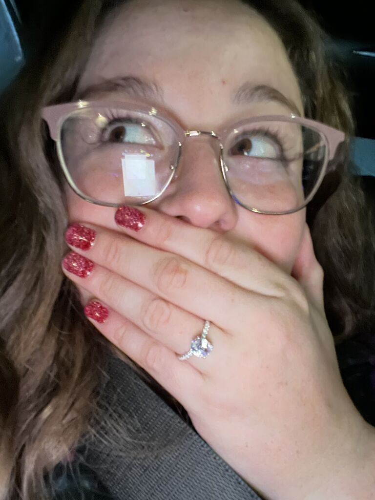 Jake and Taylor went jewelry shopping to get a nice ring and he knew exactly what she was looking for. If you can't tell by this picture, Taylor was (and still is) obsessed with the ring and immediately wore it every day (although it took both of them a bit of time remembering to say "fiancé" instead of boyfriend/girlfriend)