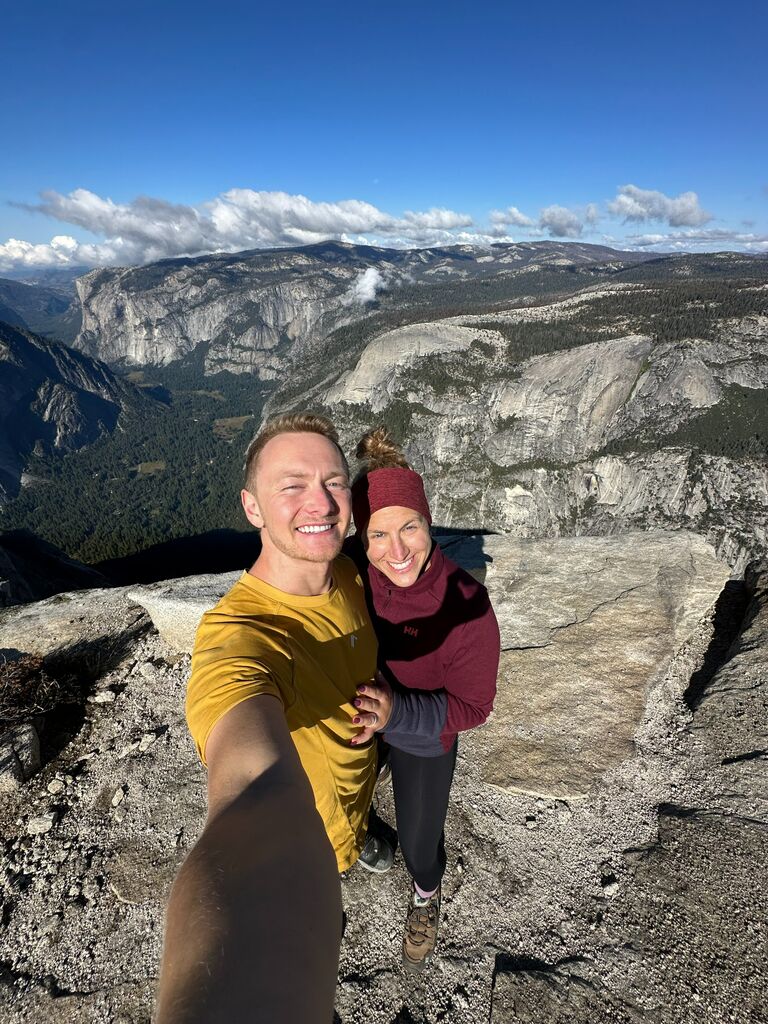 It turns out the challenge of Angel's Landing was not enough for the year. We were lucky enough to climb Half Dome in Yosemite National Park along with Jacob's twin Christian, his wife Victoria, and her dad Jim. It is much steeper than any photo could depict. 
