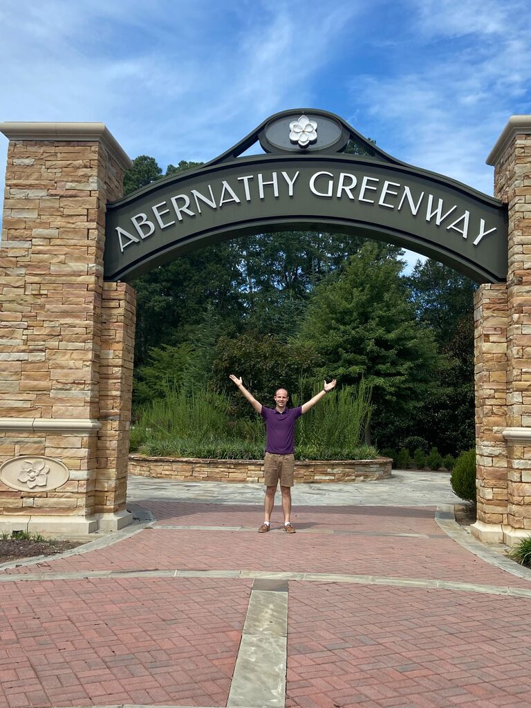 Our 3rd date was a day around Sandy Springs. We had to see a park called the Abernathy Greenway.