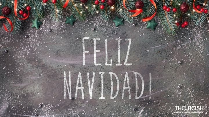 Feliz Navidad Holiday Zoom Background