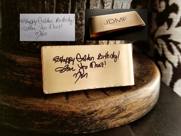 Custom engraved money clips groomsmen gifts from Etsy