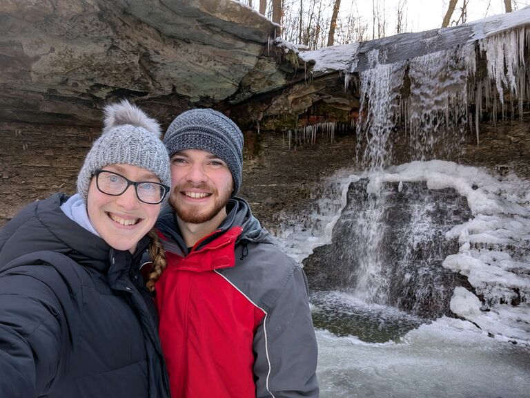 Winter Hike at Blue Hen Falls in CVNP