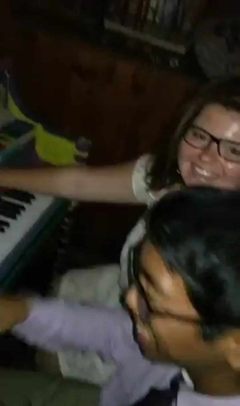 After-dinner drinks at London Underground pub in downtown Ames, where Michael swept Victoria off of her feet with some sweet piano serenades.