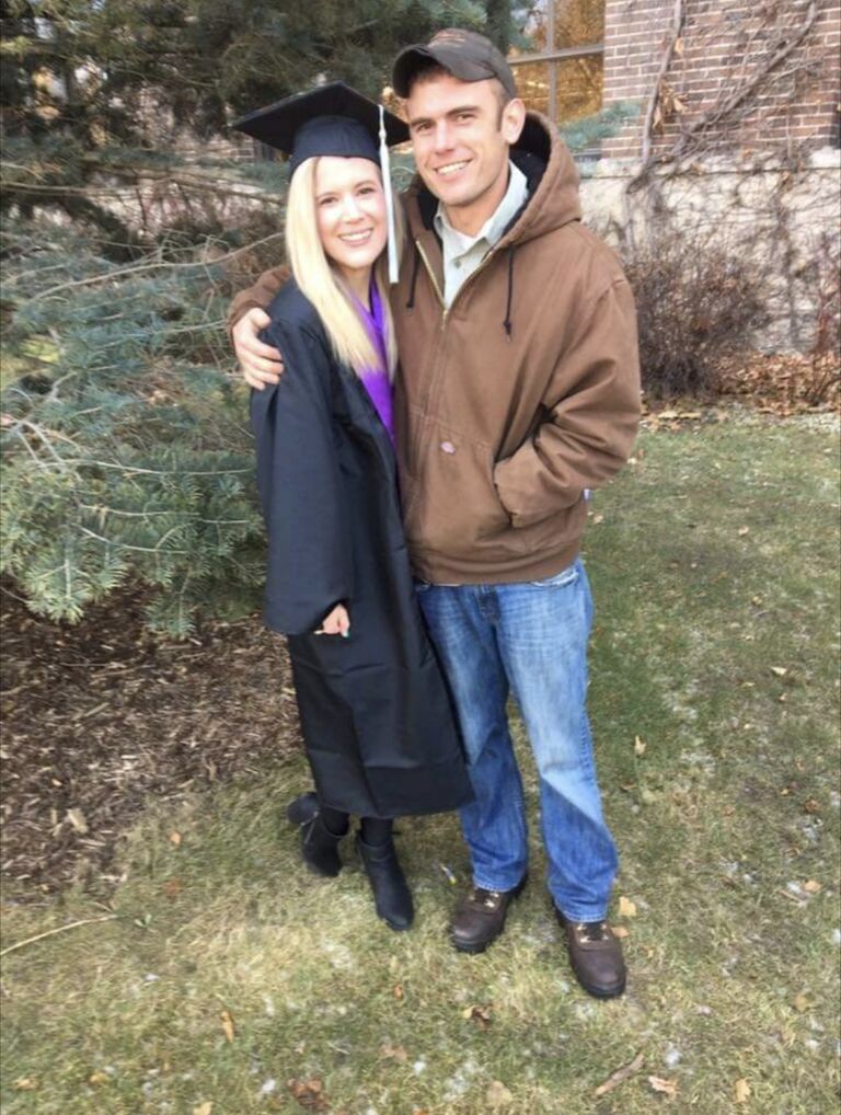 Matt drove down to Winona to watch me graduate from college! This was also the day he got to meet my parents! :) 