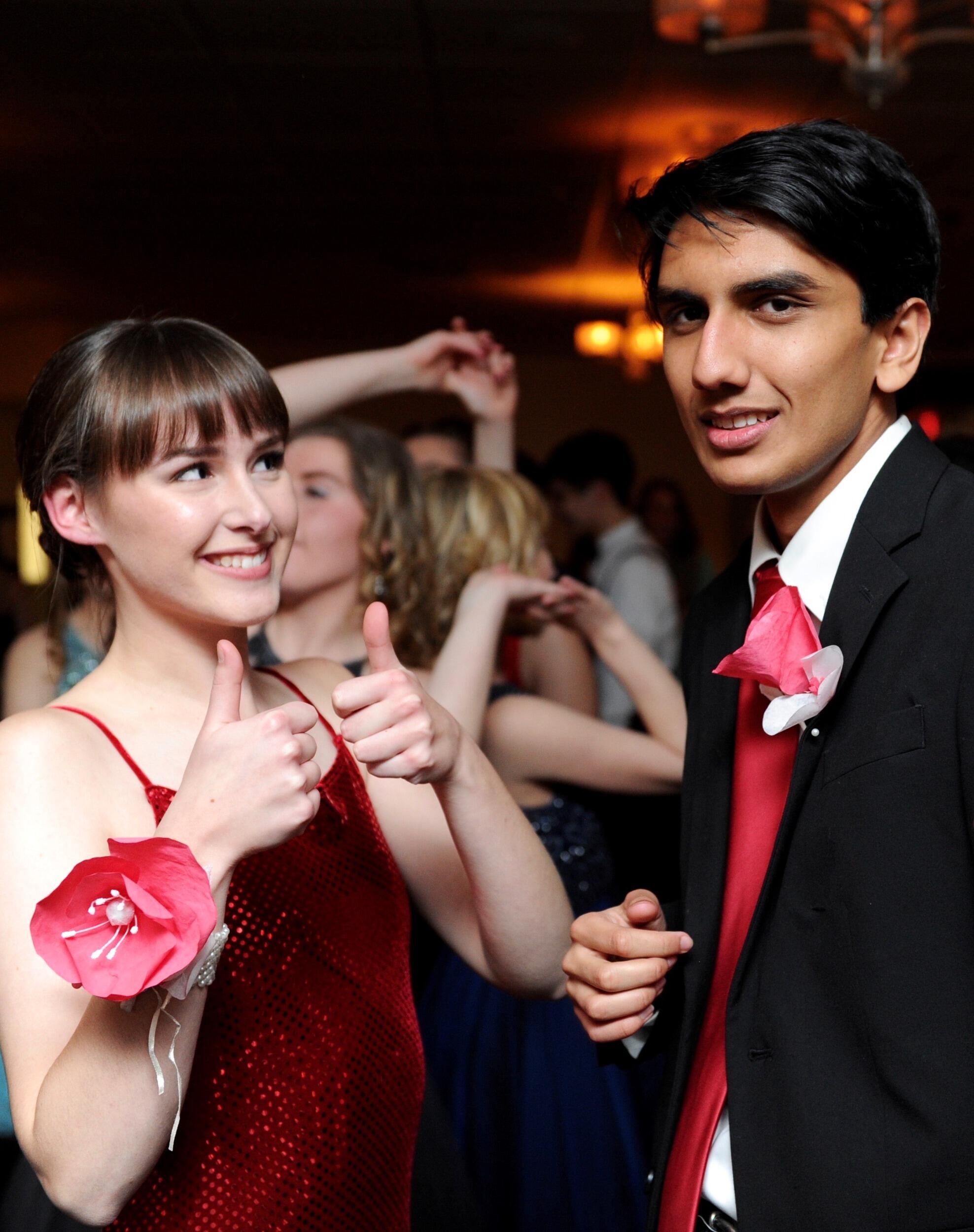 Our first winter formal. Noah made our corsage and boutonniere. Morgan bought this dress for $15 and will always brag about the price.
