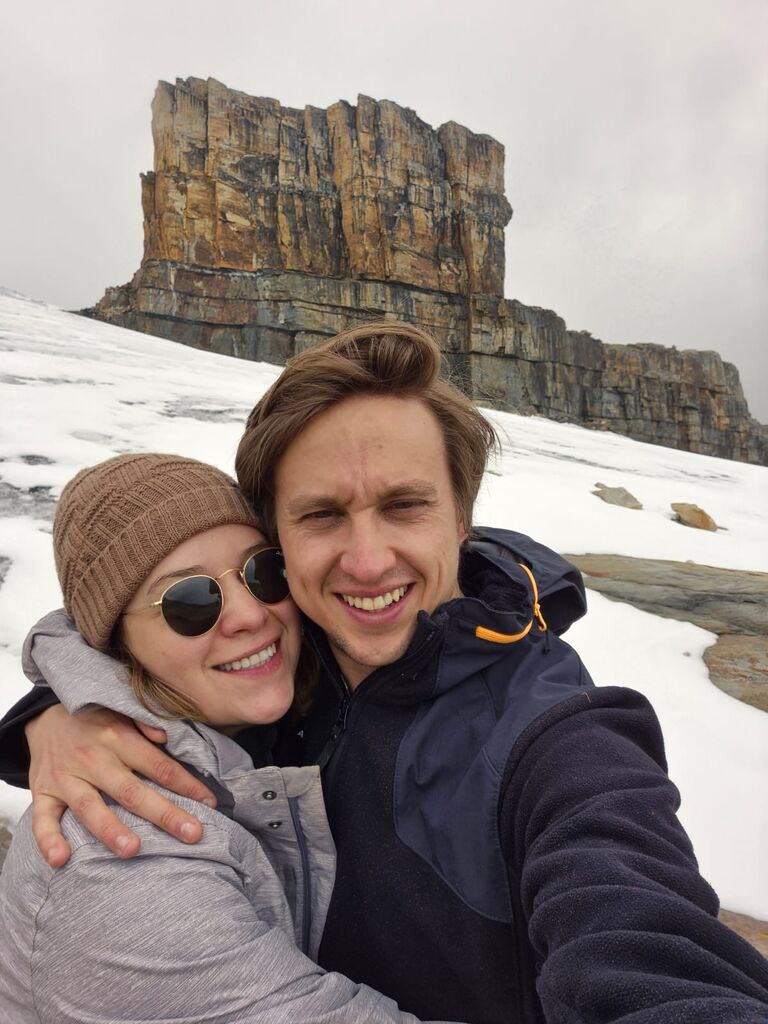 Timothy guided Camila to the summit of her first mountain. While the moment wasn't quite right for a marriage proposal (difficult to speak with breath taken away at 4,800 meters elevation!), patience would soon reward these lovebirds as they prepared to commit to each other for life.