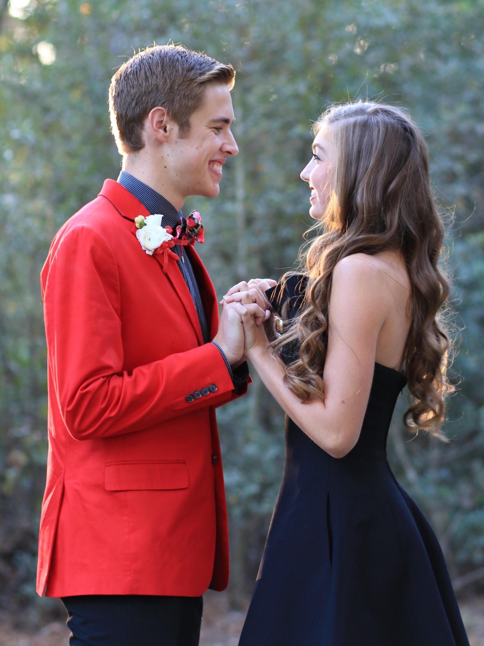 Maddie's Junior Year homecoming (Brock came back from college to attend).