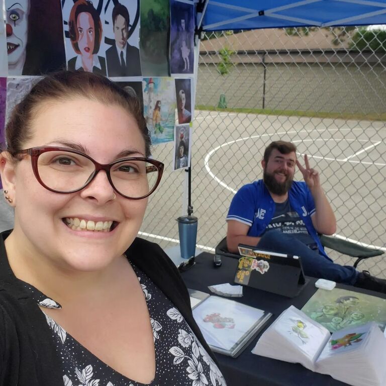 First photo together at a Pop-Up Event for Matt's Business