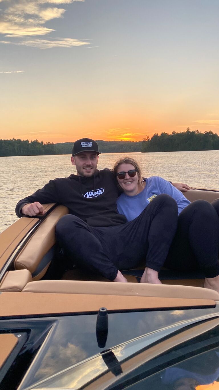 We love spending our summers at the cottage—swimming, bonfires, and evening boat cruises at sunset.