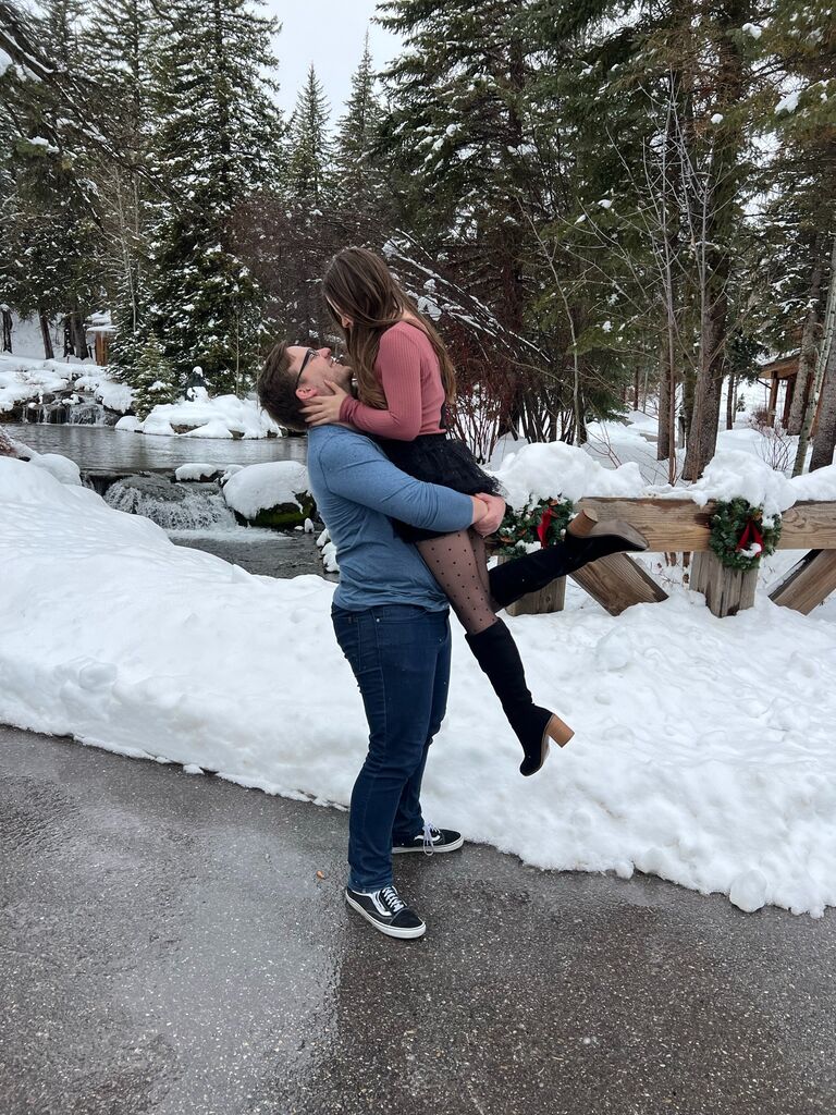Swept off her feet for the second time.